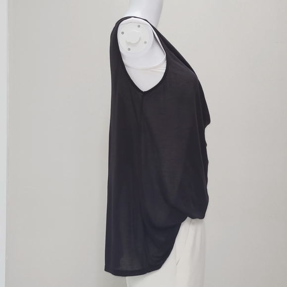 NWOT Three Dots Sheer Drape Top - Picture 4 of 11